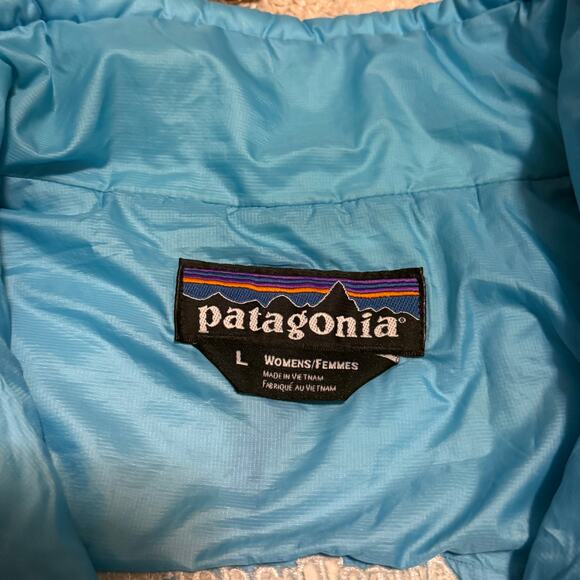Patagonia Womens Micro Puff Jacket Size Large Blue Company Embroidery 83916 - Picture 5 of 9